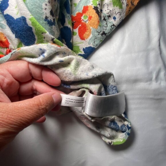 Lauren Ralph Lauren Black Label Floral  Blouse Short Sleeve Peplum Cottagecore - Picture 6 of 7